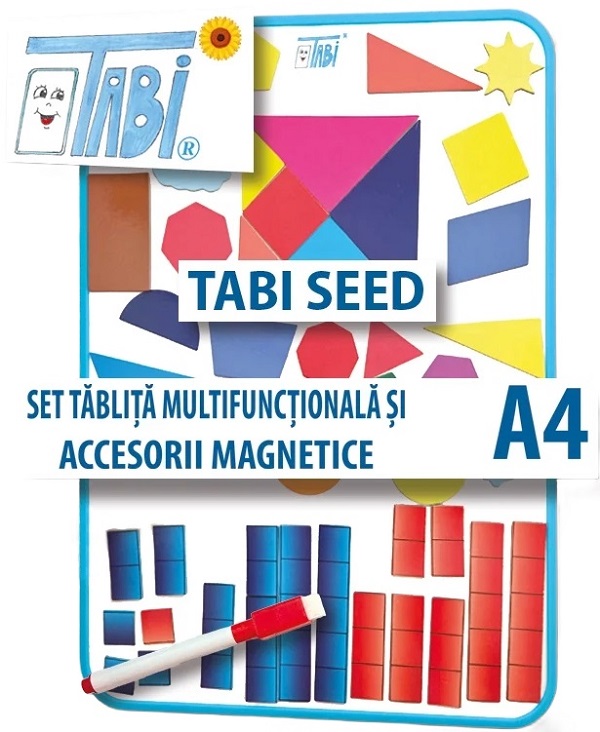 Set tablita multifunctionala A4 cu accesorii magnetice. Tabi Seed