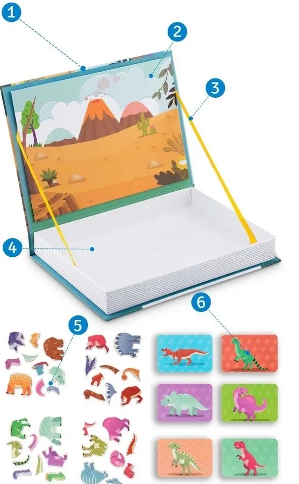 Puzzle carte magnetica. Dinozaur