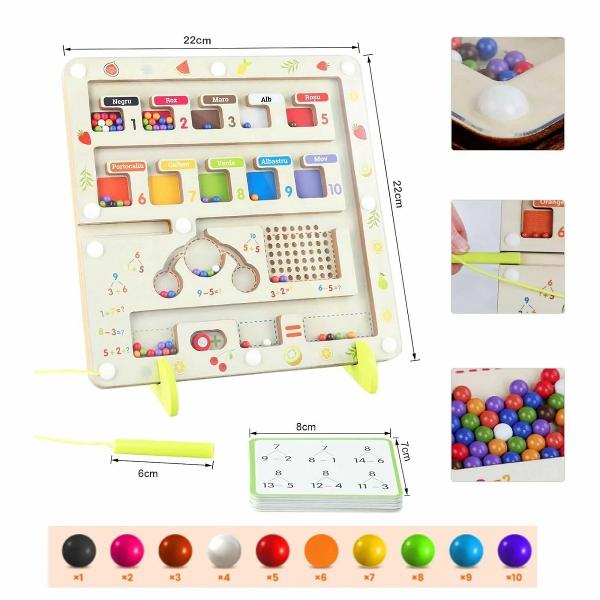 Joc labirint magnetic de clasificare a culorilor