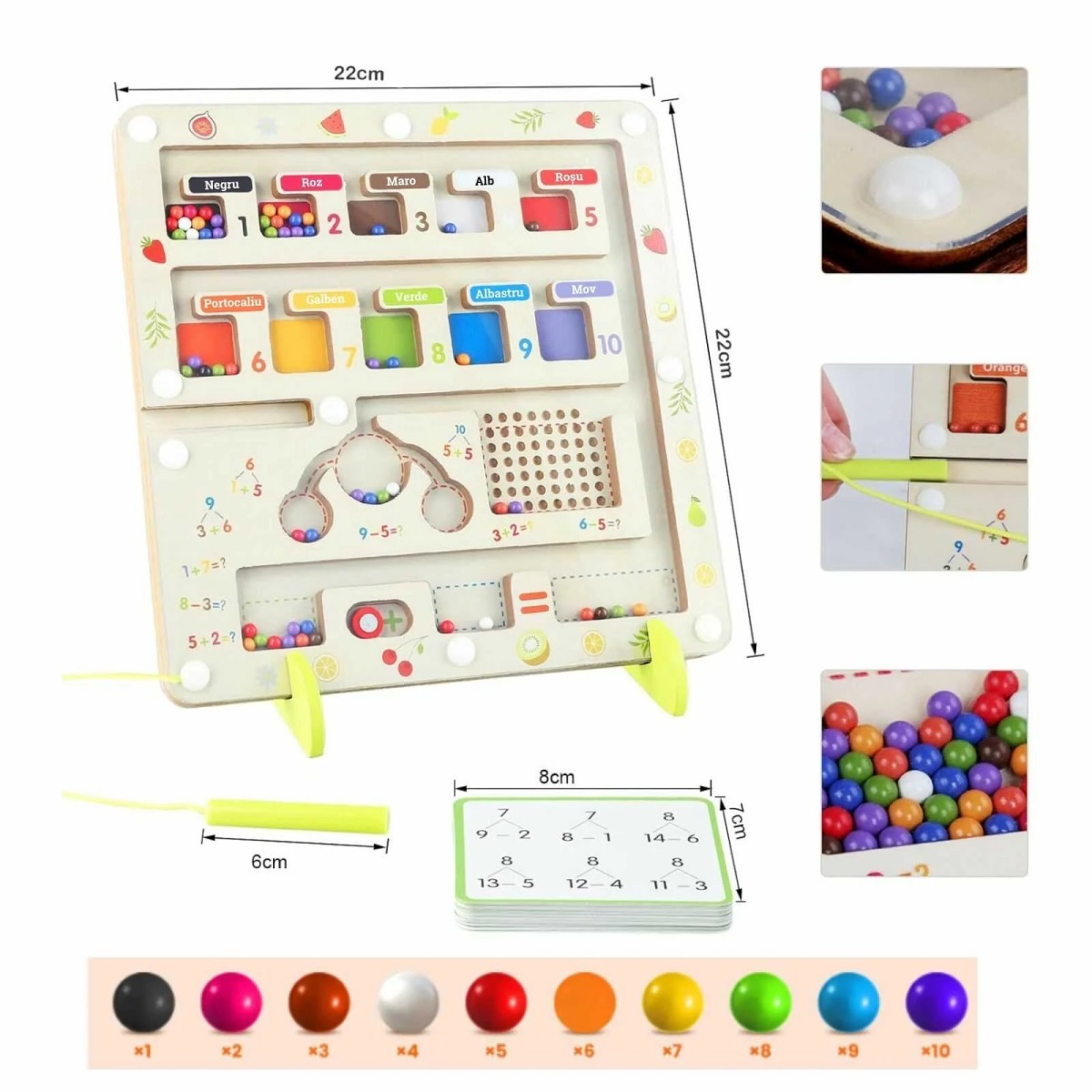 Joc labirint magnetic de clasificare a culorilor