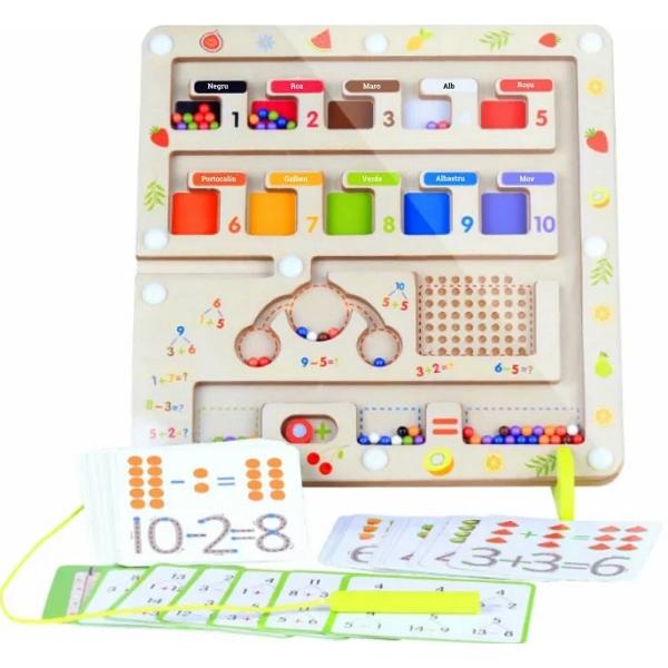 Joc labirint magnetic de clasificare a culorilor