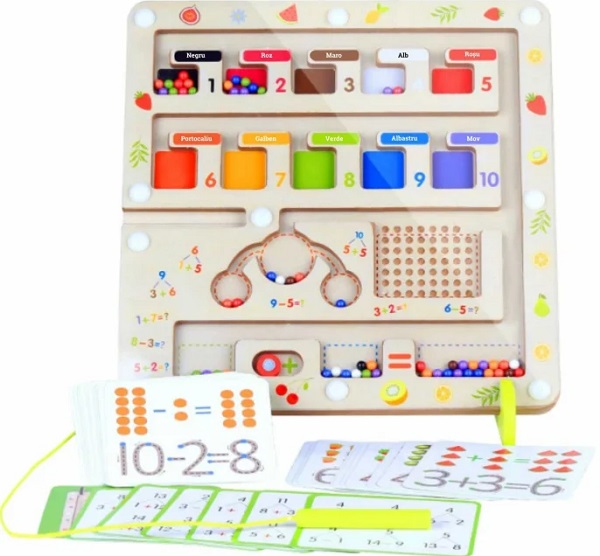 Joc labirint magnetic de clasificare a culorilor