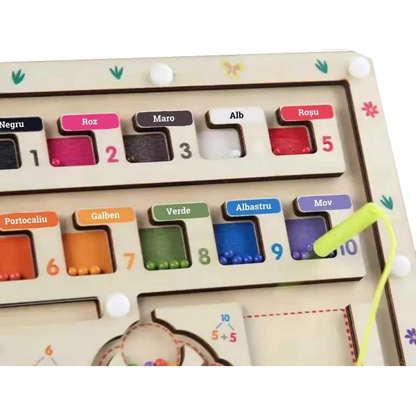 Joc labirint magnetic de clasificare a culorilor