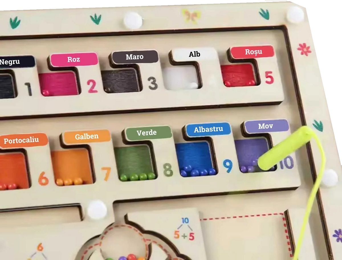 Joc labirint magnetic de clasificare a culorilor
