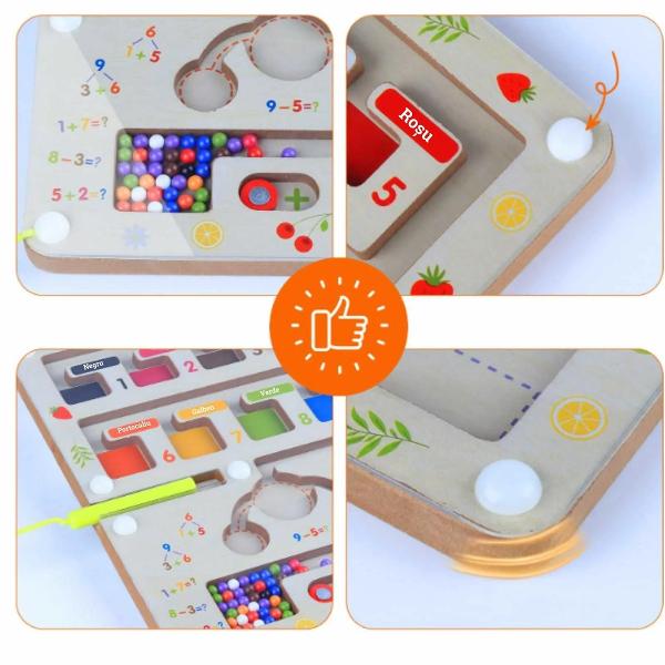 Joc labirint magnetic de clasificare a culorilor