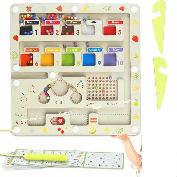 Joc labirint magnetic de clasificare a culorilor