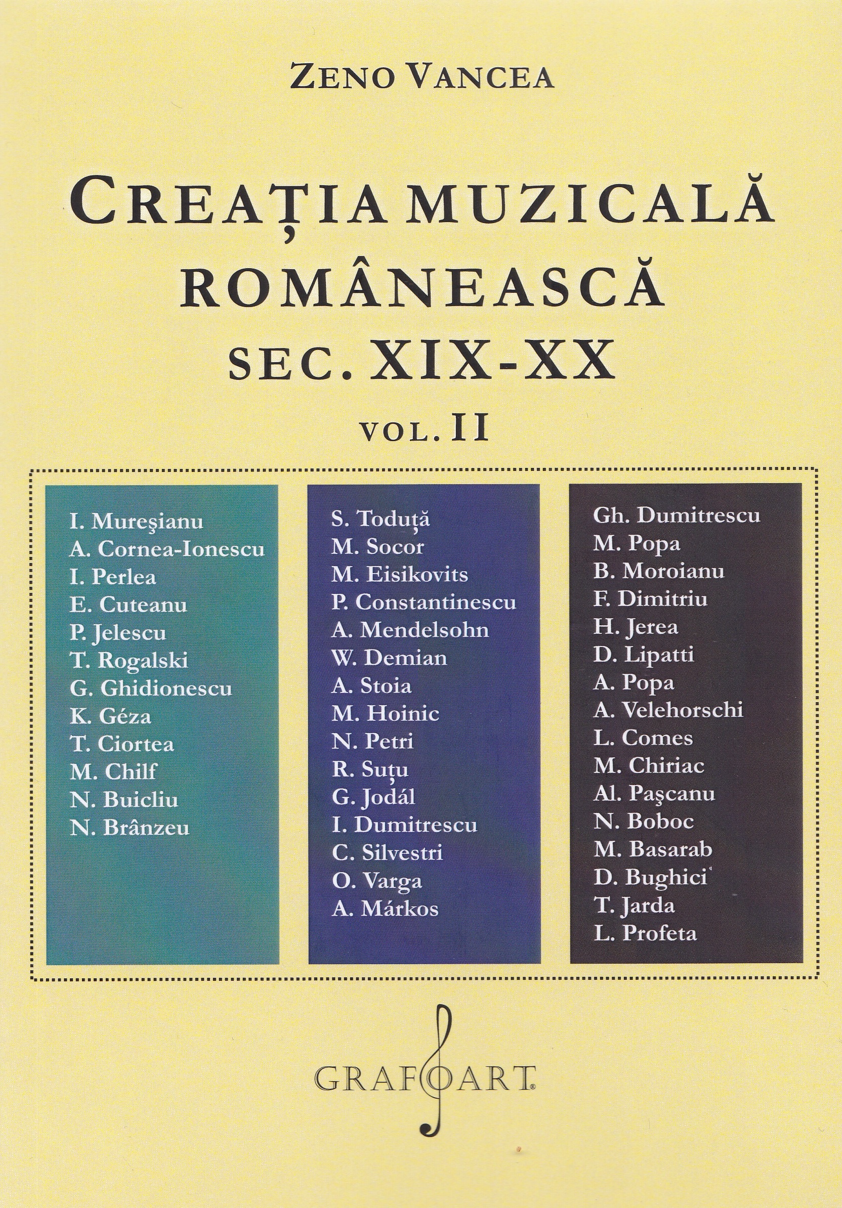 Creatia muzicala romaneasca Sec.XIX-XX Vol.2 - Zeno Vancea