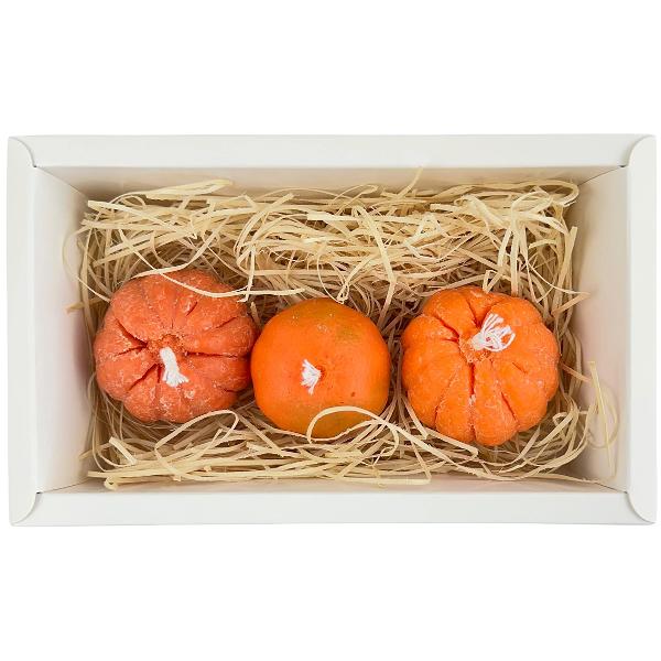 Lumanare set: 3 clementine