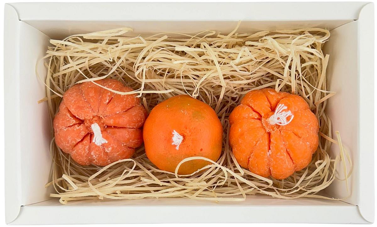 Lumanare set: 3 clementine