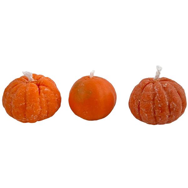Lumanare set: 3 clementine