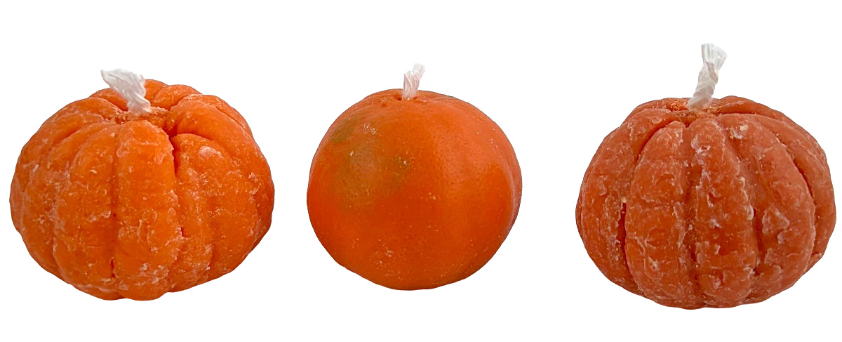 Lumanare set: 3 clementine