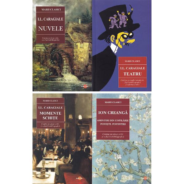 Pachet 9 carti: Marii clasici - Ion creanga, I.L. Caragiale, Mihai Eminescu, Ion Slavici