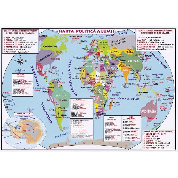 Plansa. Harta lumii A4