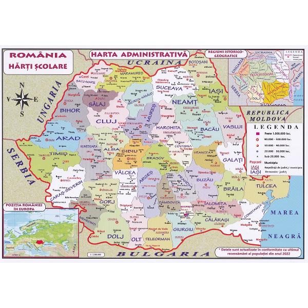 Plansa. Harta Romaniei A4