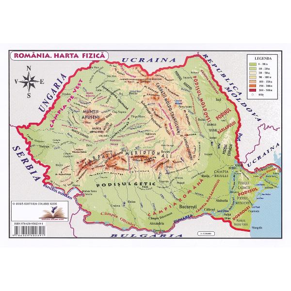 Plansa. Harta Romaniei A4