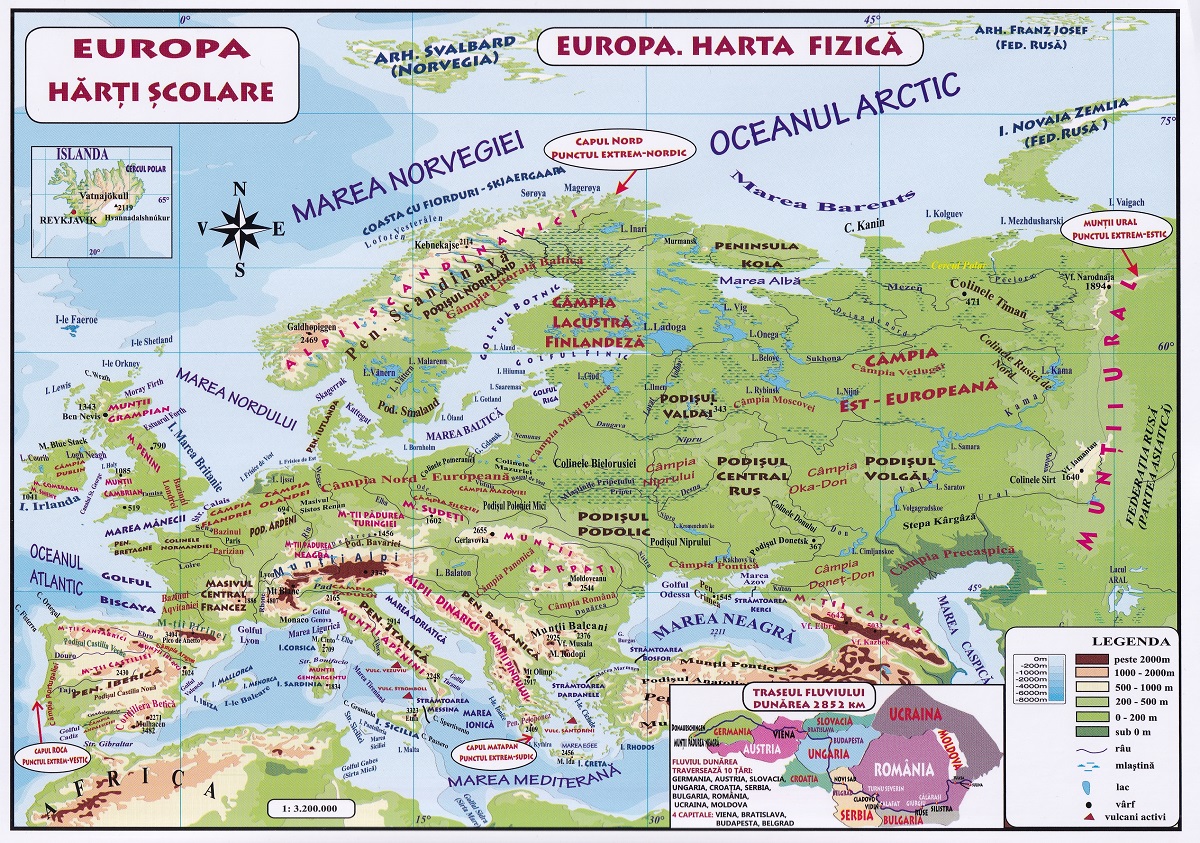 Plansa. Harta Europei A4