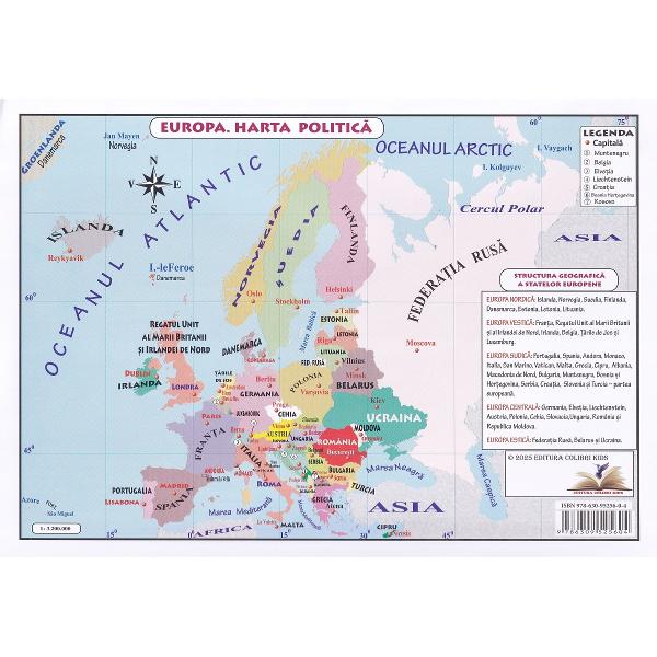 Plansa. Harta Europei A4