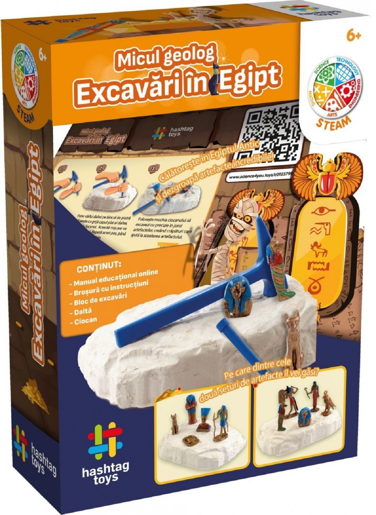 Set micul geolog: Excavari in Egipt. Kit STEAM