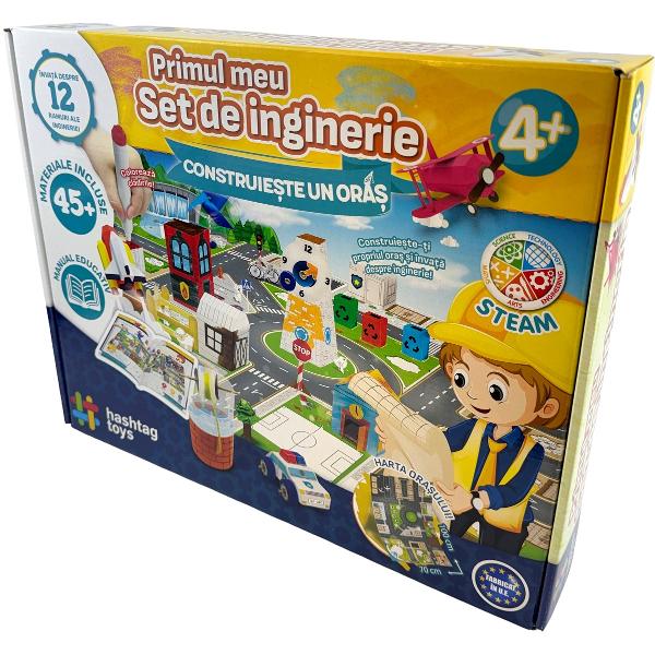 Primul meu set de inginerie: Construieste un oras. Kit STEAM