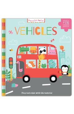 Coperta cărții 'Puzzle Pals: Vehicles - Rebecca Weerasekera'