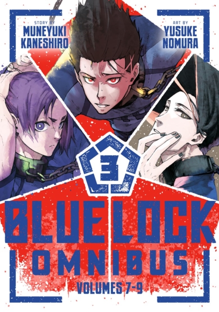 Coperta cărții 'Blue Lock Omnibus 3 (Vol. 7-9) - Muneyuki Kaneshiro'