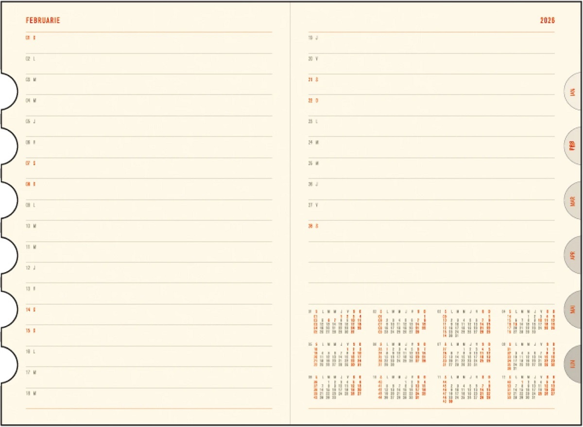 Agenda zilnica 2026 A5: Negru. Office Ego
