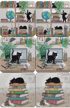 Poza produsului Set 6 suporturi de pahare: Bug Art Chatons