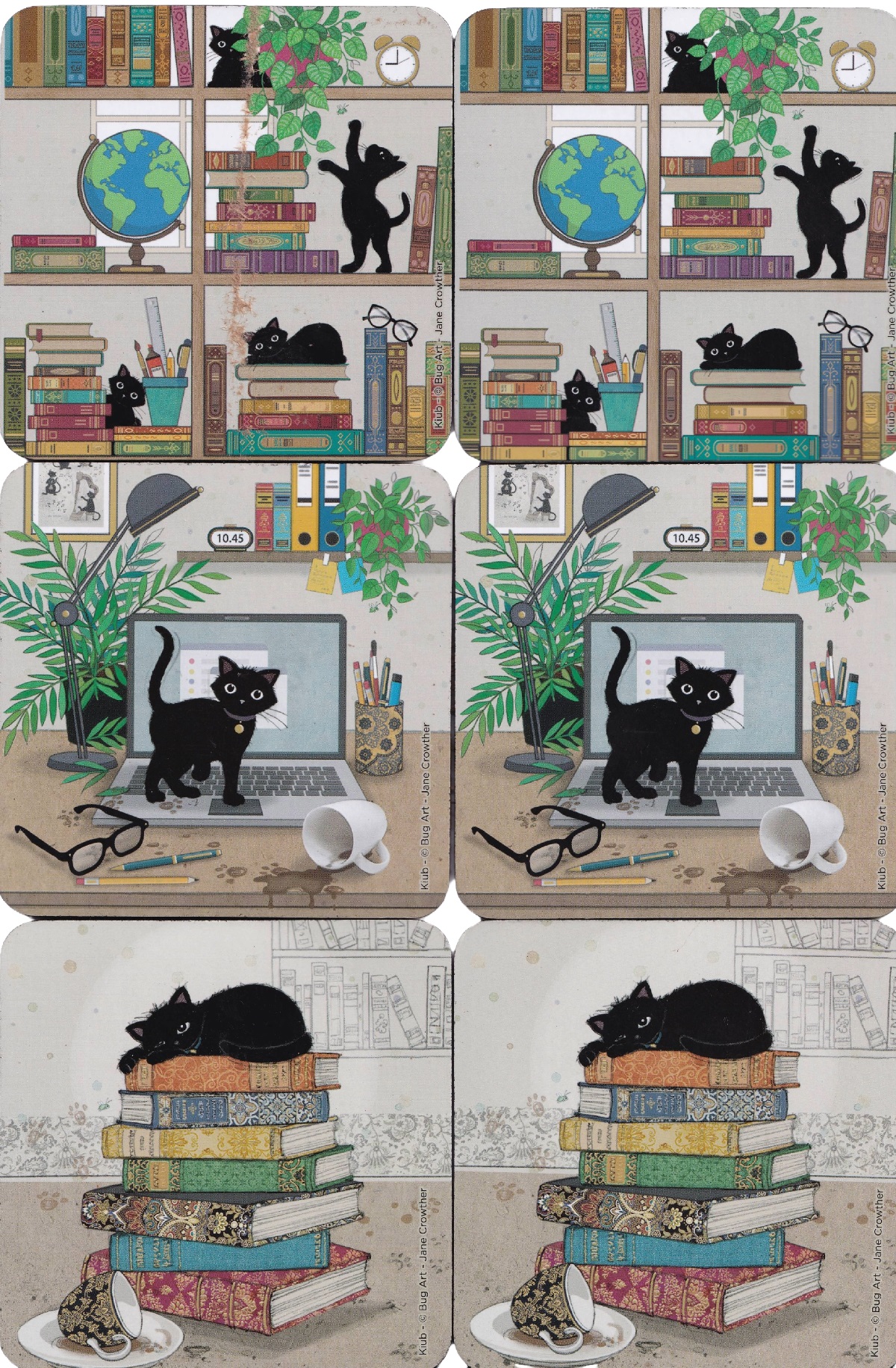 Set 6 suporturi de pahare: Bug Art Chatons