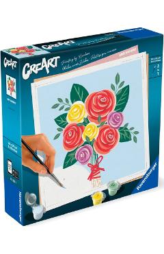 Poza produsului Pictura pe numere. Buchet de trandafiri