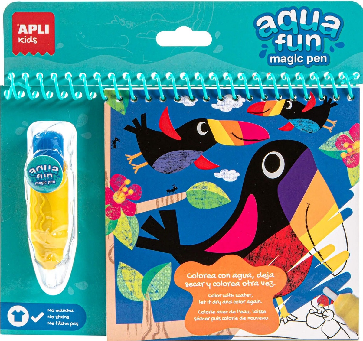 Carte de colorat Aqua Fun Magic Pen: Tucano