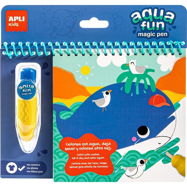 Carte de colorat Aqua Fun Magic Pen: Animale marine