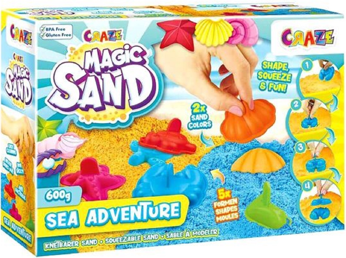 Nisip kinetic: Set cu forme marine