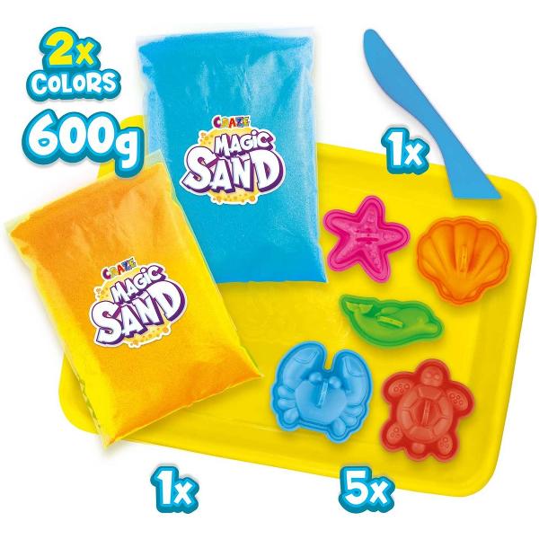 Nisip kinetic: Set cu forme marine