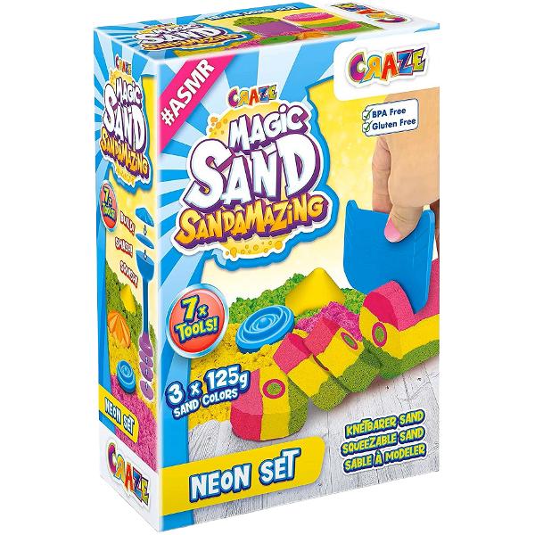 Nisip kinetic: Set joaca neon