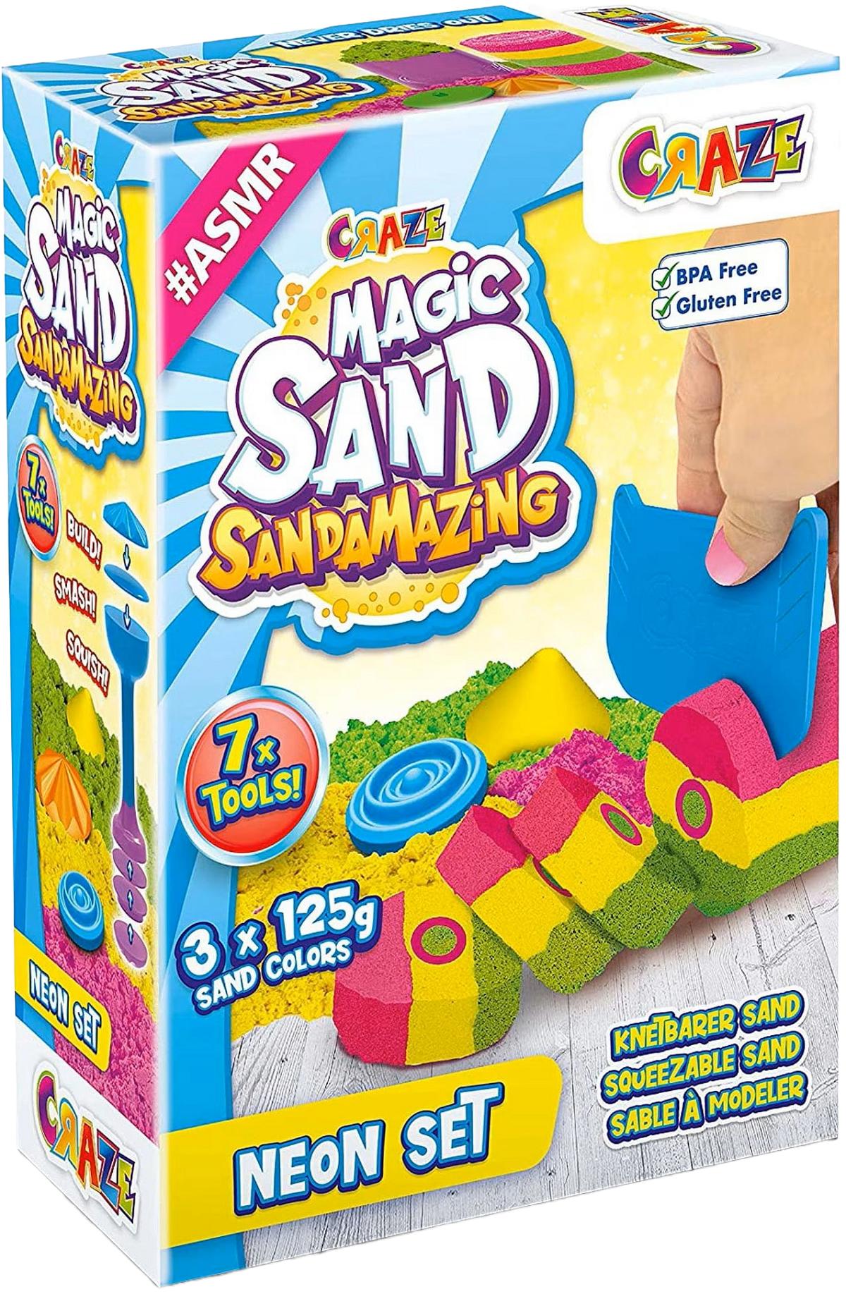 Nisip kinetic: Set joaca neon