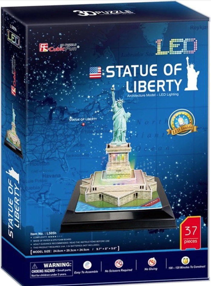 Puzzle 3D LED: Statuia Libertatii