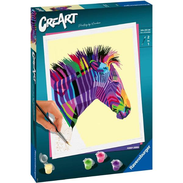Pictura pe numere. Zebra