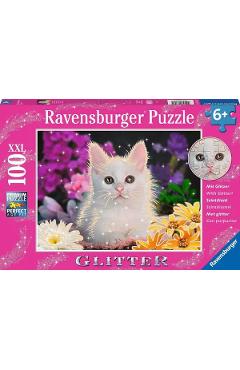 Poza produsului Puzzle 100. Cu sclipici. Pisicuta