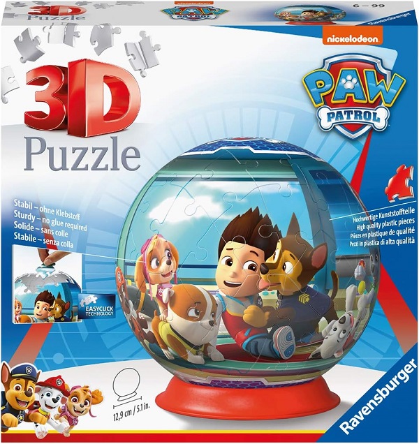 Puzzle 3D bila: Paw Patrol 72 piese