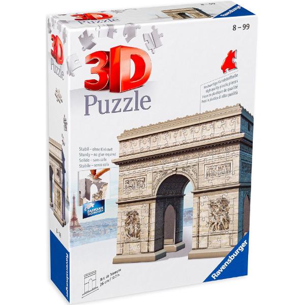 Puzzle 3D: Arcul de Triumf cu inimioare