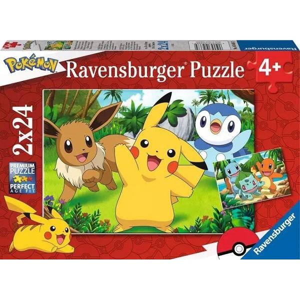 Puzzle 2x24 piese. Pokemon