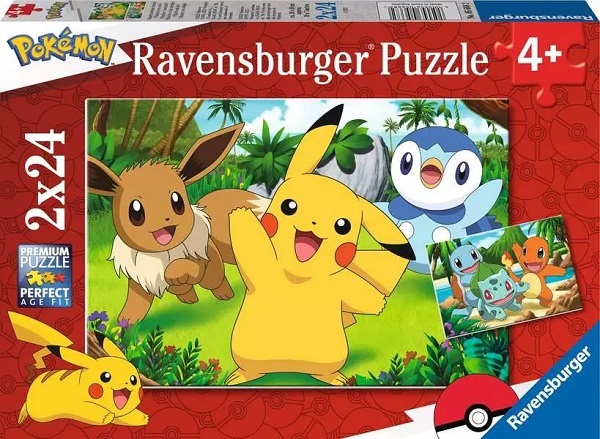 Puzzle 2x24 piese. Pokemon