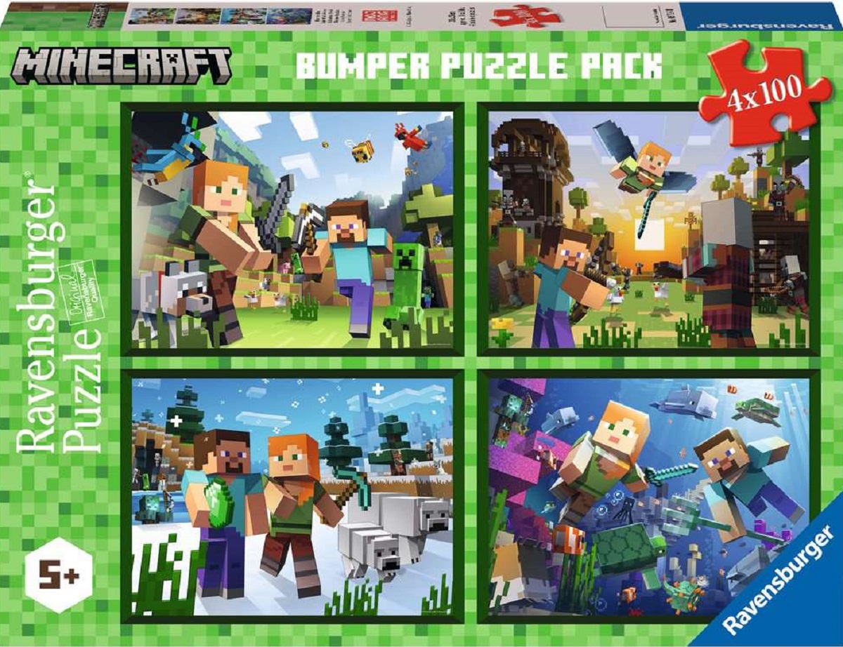 Puzzle 4x100 piese. Minecraft