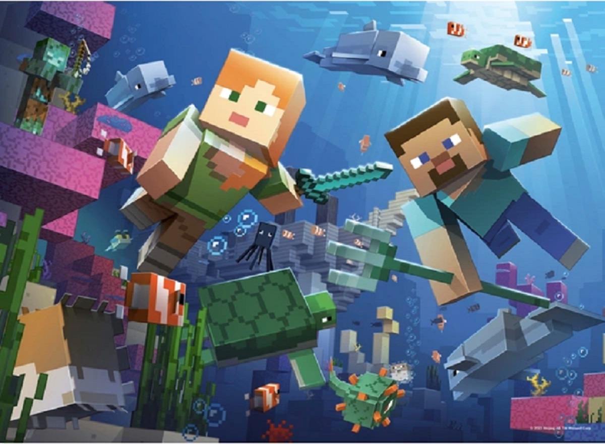 Puzzle 4x100 piese. Minecraft