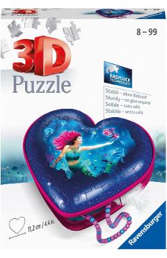 Imaginea produsului 'Puzzle 3D: Cutie inimă. Sirenă'