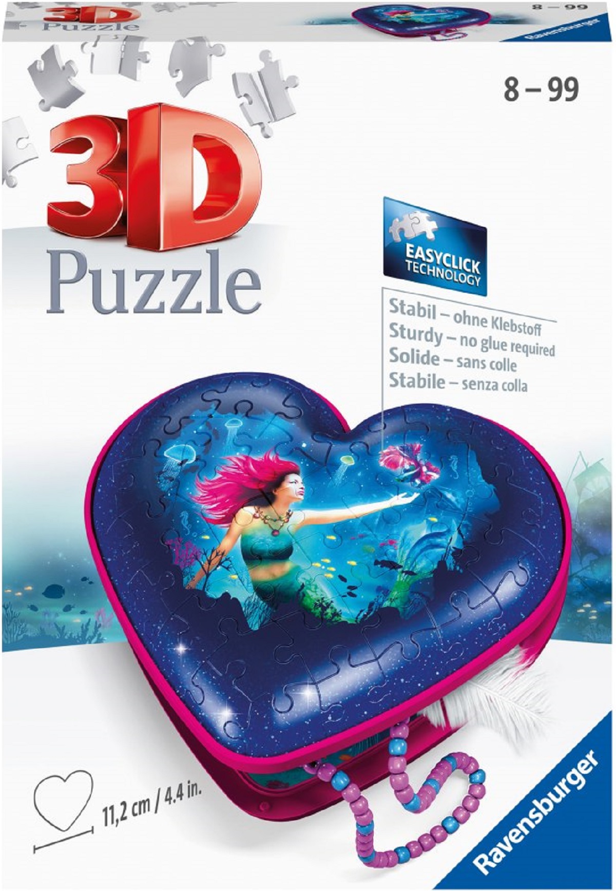 Puzzle 3D: Cutie inima. Sirena
