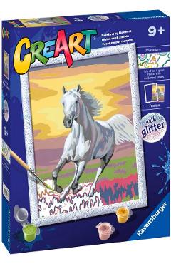 Poza produsului Pictura pe numere. Cal la apus