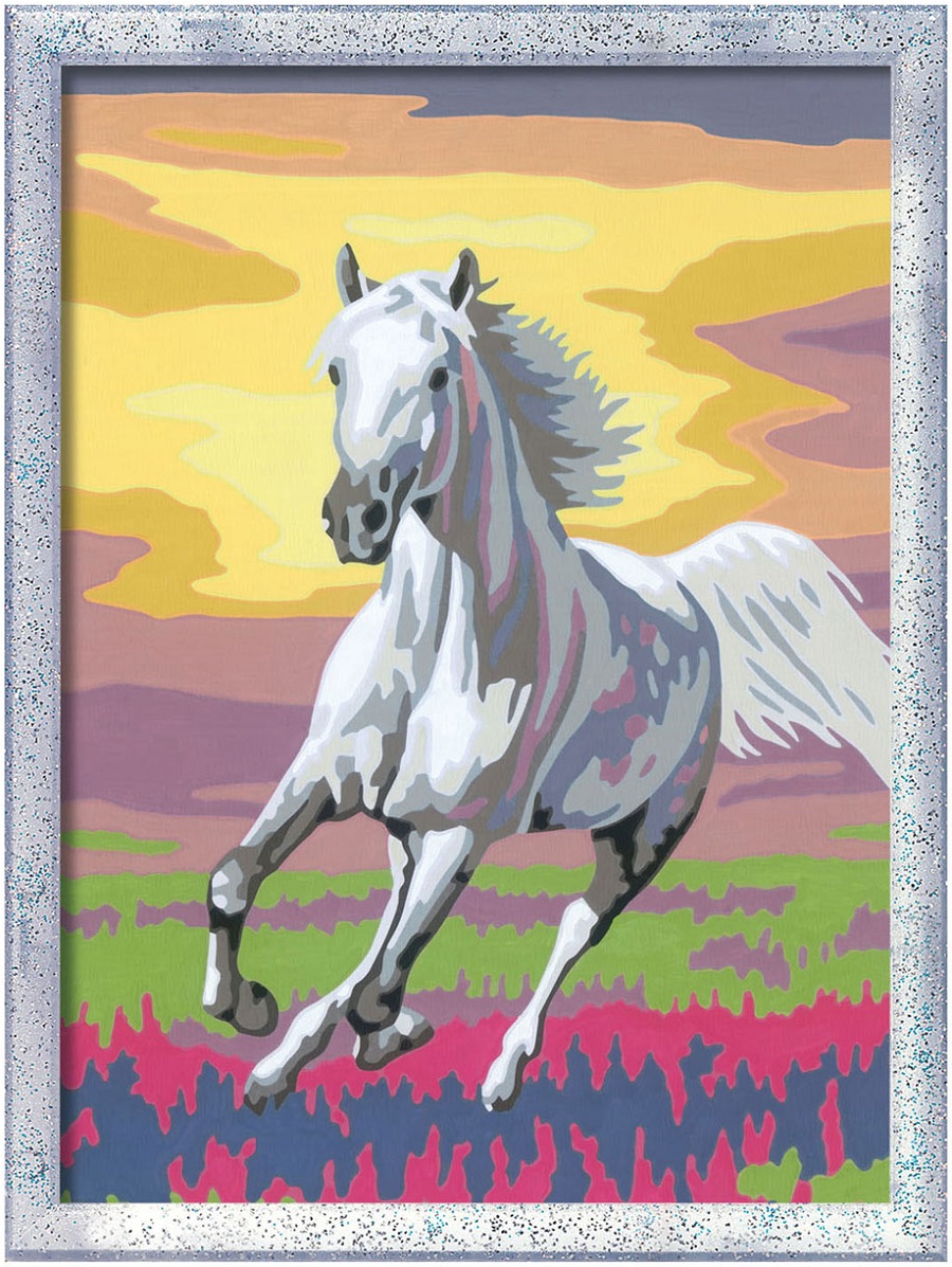 Pictura pe numere. Cal la apus