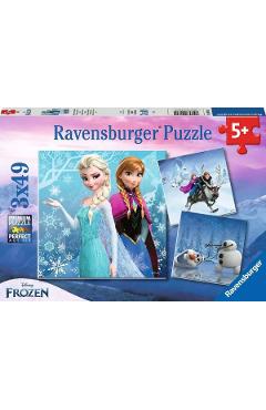 Poza produsului Puzzle 3x49 piese. Frozen