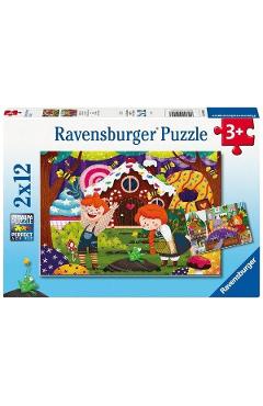 Poza produsului Puzzle 2x12 piese. Povesti cu zane